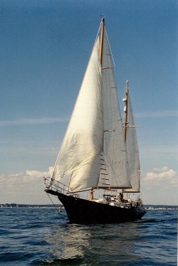 54' Ketch sailboat, under sail